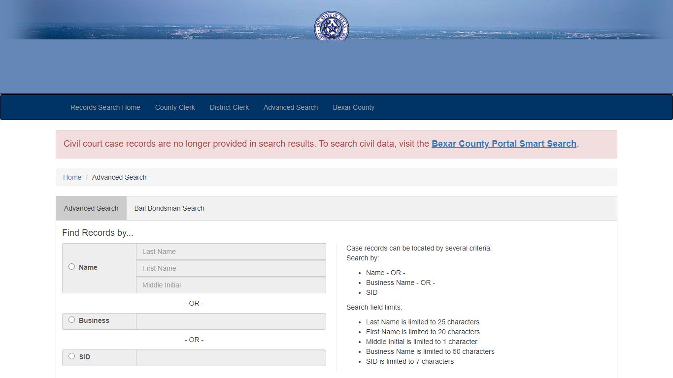 Find Records by... - Court Records Search